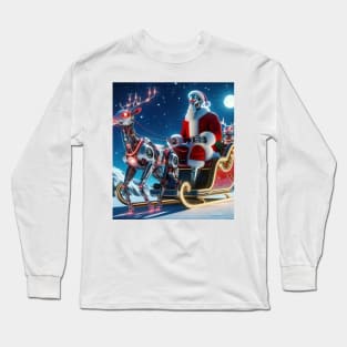 Cyborg Santa Long Sleeve T-Shirt